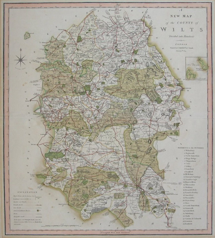 Map of Wiltshire - Smith